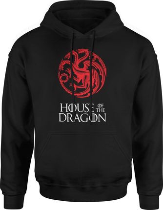 House of dragon Ród smoka Męska bluza z kapturem (S, Czarny)