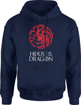 House of dragon Ród smoka Męska bluza z kapturem (S, Granatowy)