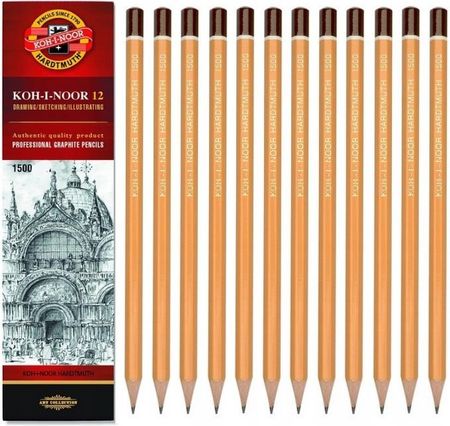 Koh-I-Noor Ołówki Grafitowe 7B Zestaw 12szt.