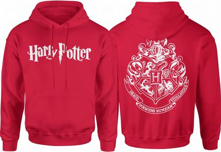 Harry Potter Męska bluza z kapturem prezent dla fana harrego pottera (S, Czerwony)