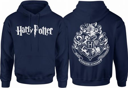 Harry Potter Męska bluza z kapturem prezent dla fana harrego pottera (M, Granatowy)
