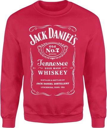 Jack Daniels Męska bluza (S, Czerwony)