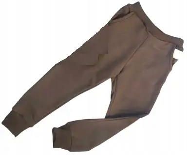 Spodnie taupe z kieszonkami rozmiar 86
