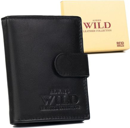 Elegancki, skórzany portfel męski na zatrzask — Always Wild