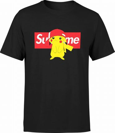 Pokemon Pikachu Męska koszulka (XXL, Czarny)