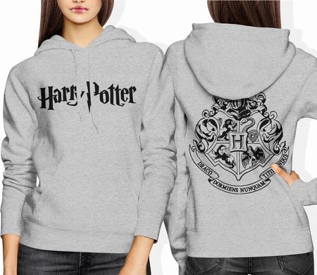 Harry Potter Damska bluza z kapturem (M, Szary)