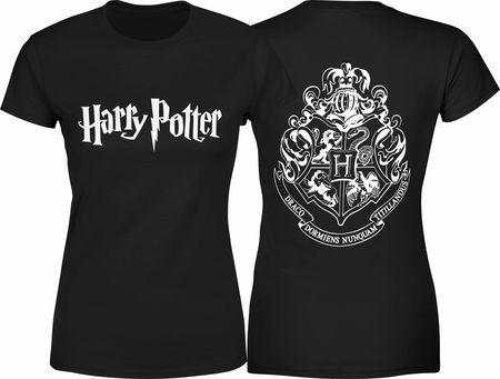 Harry Potter Damska koszulka prezent dla fana harrego pottera (M, Czarny)