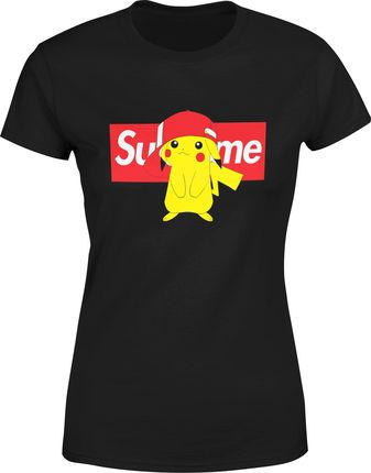 Pokemon Pikachu Damska koszulka (XXL, Czarny)