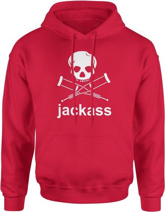 Jackass Męska bluza z kapturem (XXL, Czerwony) Ceny i opinie