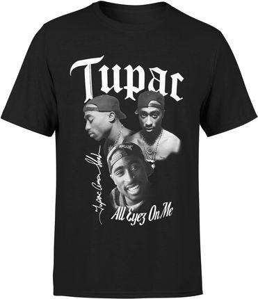 Męska koszulka Tupac (L, Czarny)