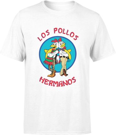 Breaking Bad Los Pollos Hermanos Męska koszulka walter white heisenberg (S, Biały)