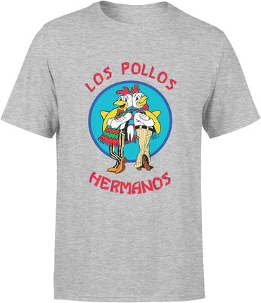 Breaking Bad Los Pollos Hermanos Męska koszulka walter white heisenberg (XXL, Szary)