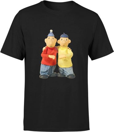 Sąsiedzi Pat i Mat prezent dla sąsiada Męska koszulka (S, Czarny)