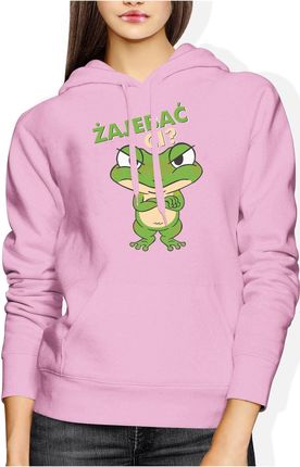 Zajebać Ci koszulka żaba Damska bluza z kapturem (S, Różowy)