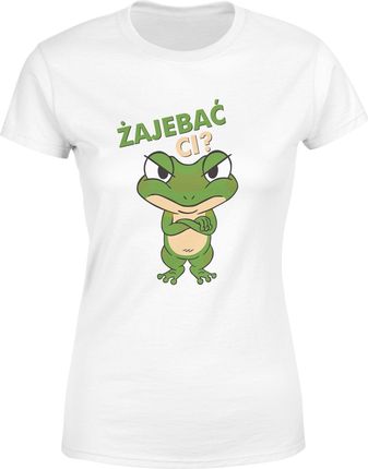 Zajebać Ci koszulka żaba Damska koszulka (L, Biały)