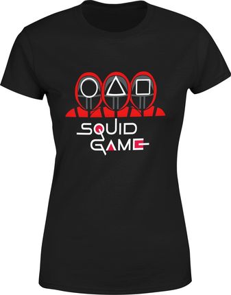 Squid game Damska koszulka netflix (XXL, Czarny)