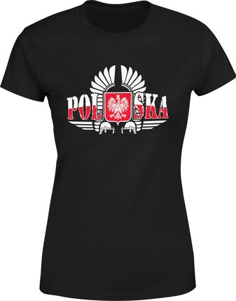 Polska - husaria Damska koszulka (XXL, Czarny)