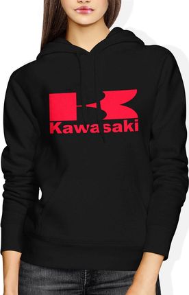 Kawasaki Damska bluza z kapturem (XXL, Czarny)