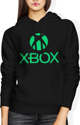 Xbox Damska bluza z kapturem (XXL, Czarny)