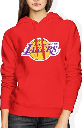 Los Angeles Lakers LA Damska bluza z kapturem (S, Czerwony)