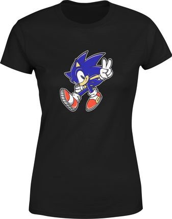 Sonic Damska koszulka (XXL, Czarny)