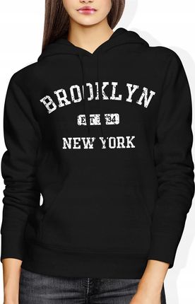 Brooklyn Damska bluza z kapturem (XXL, Czarny)
