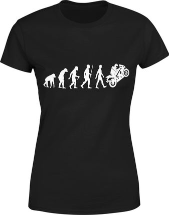 ﾌcigacz Ewolucja Damska koszulka (S, Czarny)