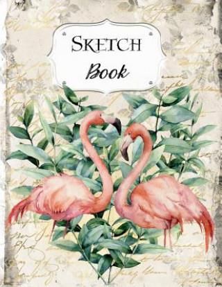 Sketch Book: Flamingo Sketchbook Scetchpad for Drawing or Doodling Notebook Pad for Creative Artists #7 Heart Shaped