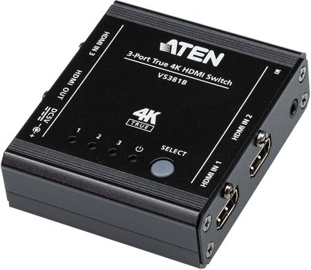 Aten 3-Port True 4K HDMI Switch (VS381BAT)