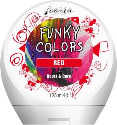 Carin Funky Colors Red Odżywka Koloryzująca Do Włosów Czerwona 125 ml