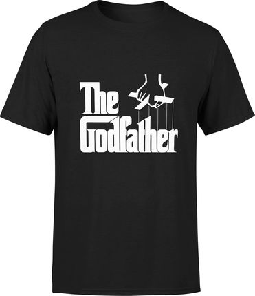Godfather Ojciec Chrzestny Męska koszulka prezent dla taty chłopaka mężczyzny (3XL, Czarny)