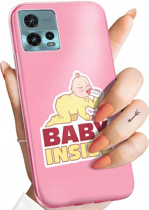 Hello Case Etui Do Motorola Moto G72 Ciążowe Pregnant Baby Shower Obudowa Case