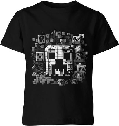 Minecraft Dziecięca koszulka (128, Czarny)