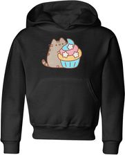 Pusheen Kot Dziecięca bluza (122, Czarny)