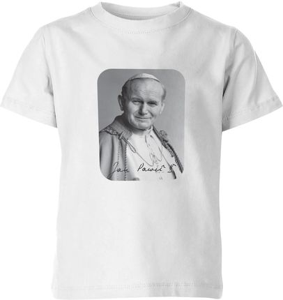 Jan Pawel II 2 Papież Religijna Chrześcijańska Dziecięca koszulka (140, Biały)