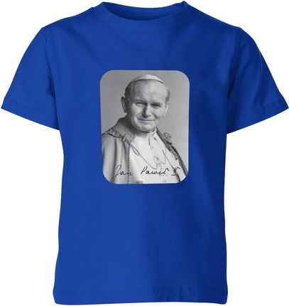 Jan Pawel II 2 Papież Religijna Chrześcijańska Dziecięca koszulka (152, Niebieski)