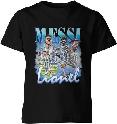 Leo Messi Argentyna Dziecięca koszulka (140, Czarny)