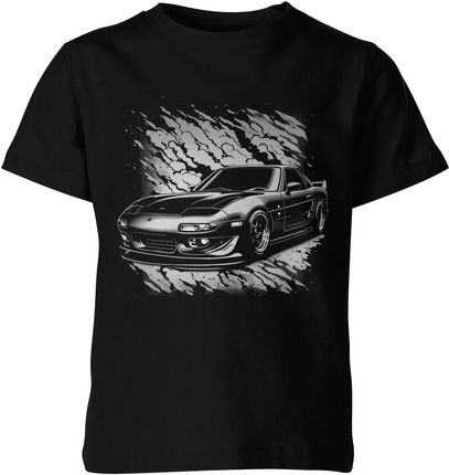 Mazda RX7 szybcy i wściekli Dziecięca koszulka (128, Czarny)
