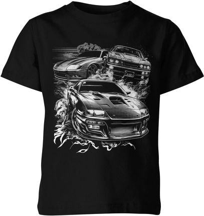 Szybcy I Wściekli Vintage Samochody Dziecięca koszulka (128, Czarny)