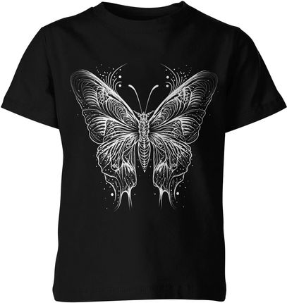Motyl z motylem Dziecięca koszulka (128, Czarny)
