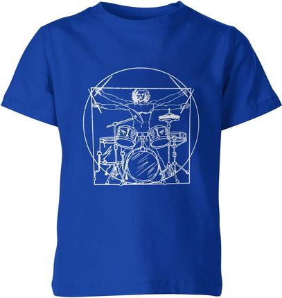 Perkusisty perkusja Dziecięca koszulka (128, Niebieski)