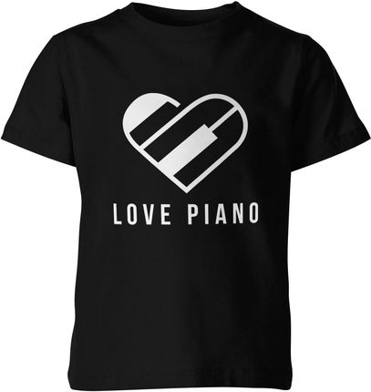 Fortepian z pianinem Dziecięca koszulka (152, Czarny)