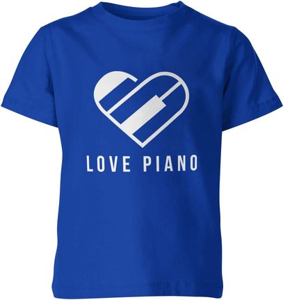 Fortepian z pianinem Dziecięca koszulka (164, Niebieski)
