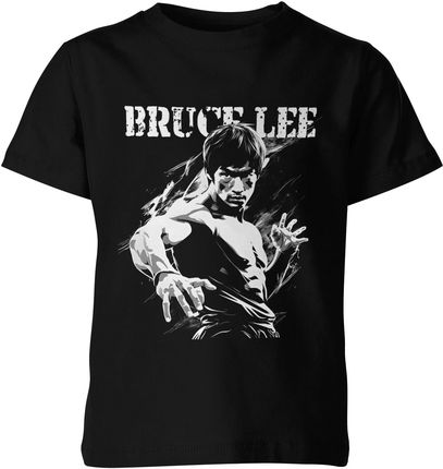 Kung fu Bruce Lee Dziecięca koszulka (128, Czarny)