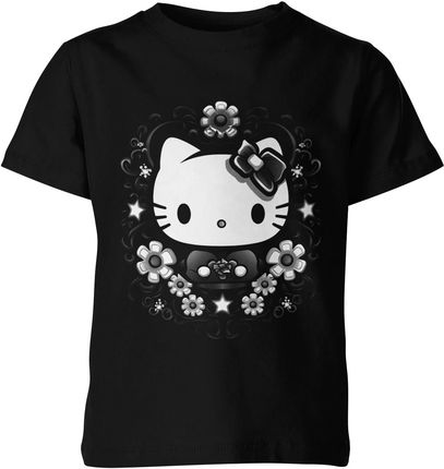 Hello Kitty Kot z Kotem Dziecięca koszulka (140, Czarny)