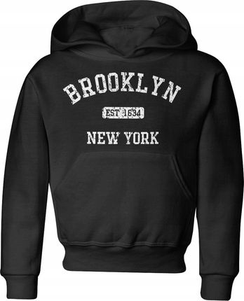 Brooklyn Dziecięca bluza (134, Czarny)
