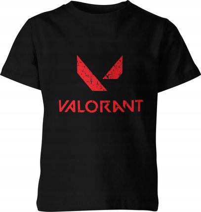 Valorant Dziecięca koszulka (140, Czarny)
