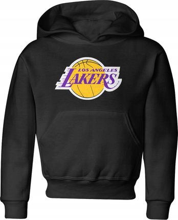 Los Angeles Lakers LA Dziecięca bluza prezent dla sportowca korzykarza (134, Czarny)