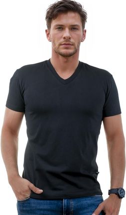 T-shirt Premium serek czarny Carlo Lamon