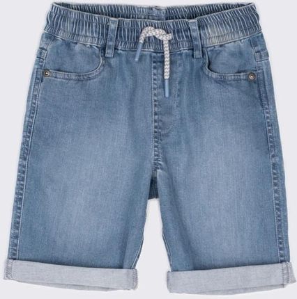 Krótkie spodenki  niebieskie jeansowe z przetarciami